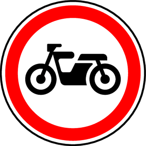 Знак 3.5. Движение мотоциклов запрещено