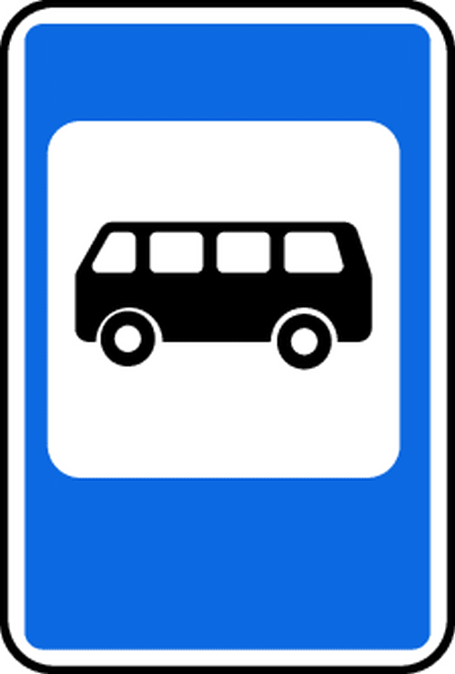 Знак 5.16. Место остановки автобуса и (или) троллейбуса
