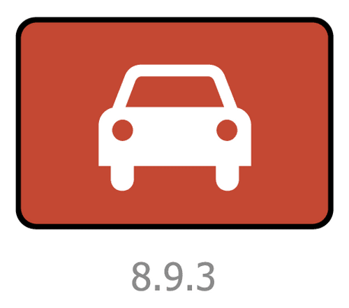 Знак 8.9.3 Стоянка только транспортных средств дипломатического корпуса